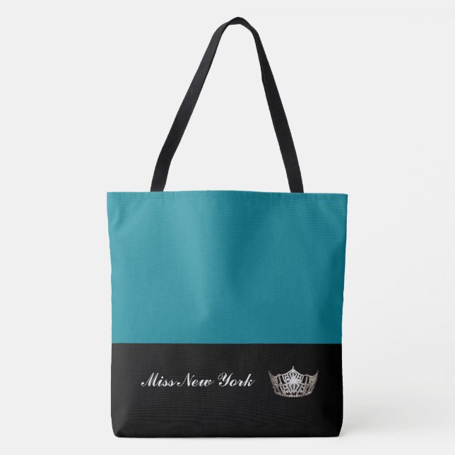 Miss America Silver Crown Tote Bag-Large Pacific (Front)
