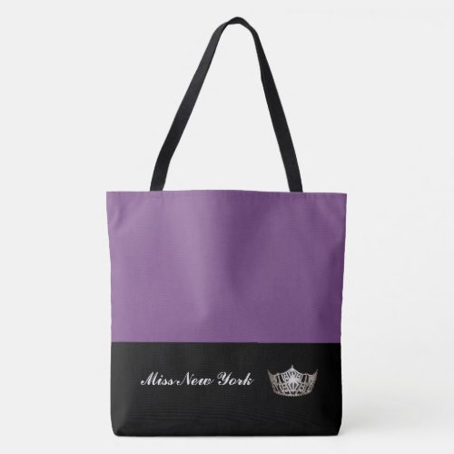 Miss America Silver Crown Tote Bag_Large Purple