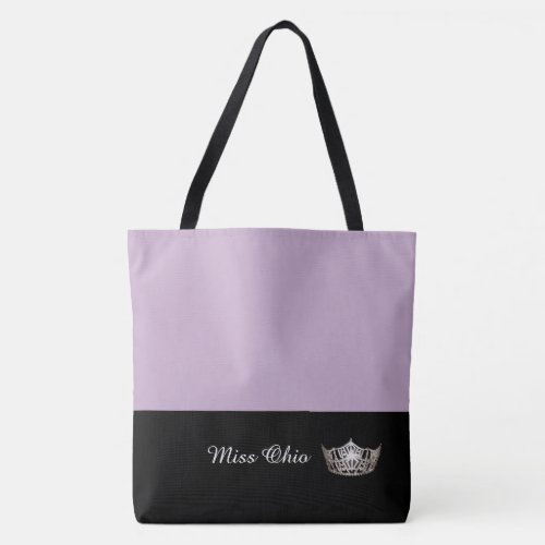 Miss America Silver Crown Tote Bag LRGE Lilac