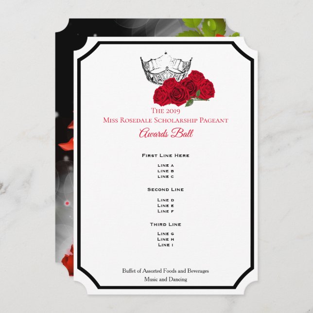 Miss America Silver Crwn Roses Awards Ball Program (Front/Back)