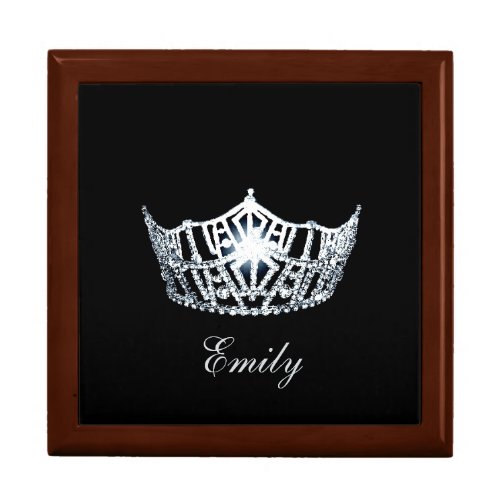 Miss America SILVR Crown Personal Name Jewerly Box