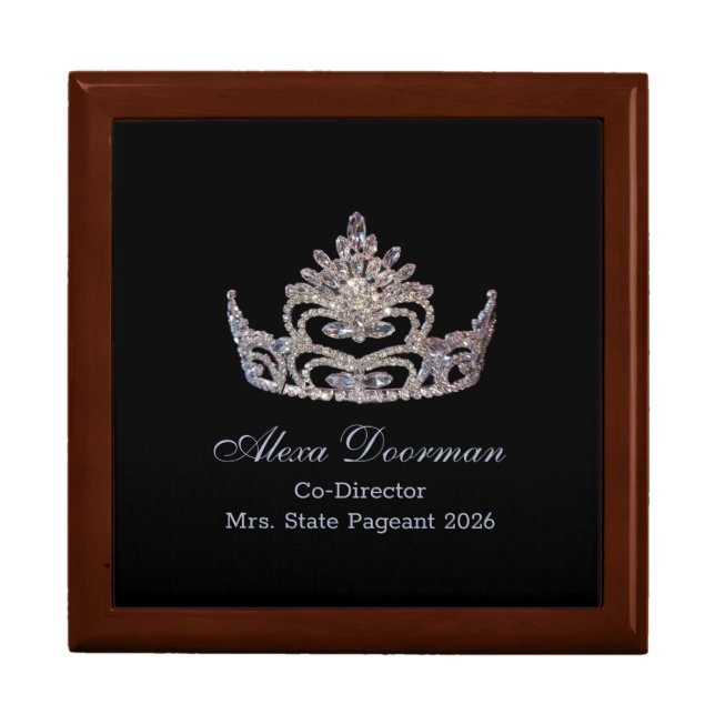 Miss America SLVR Crown Personal Name Jewerly Box (Front)