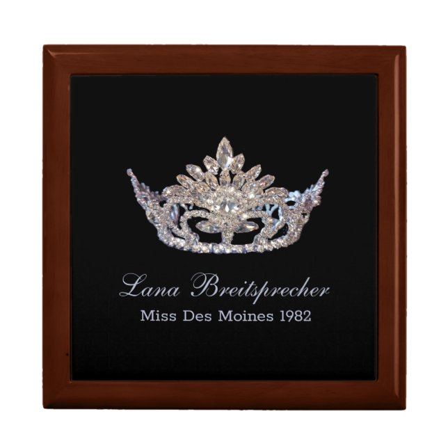 Miss America SLVR Crown Personal Name Jewerly Box (Front)