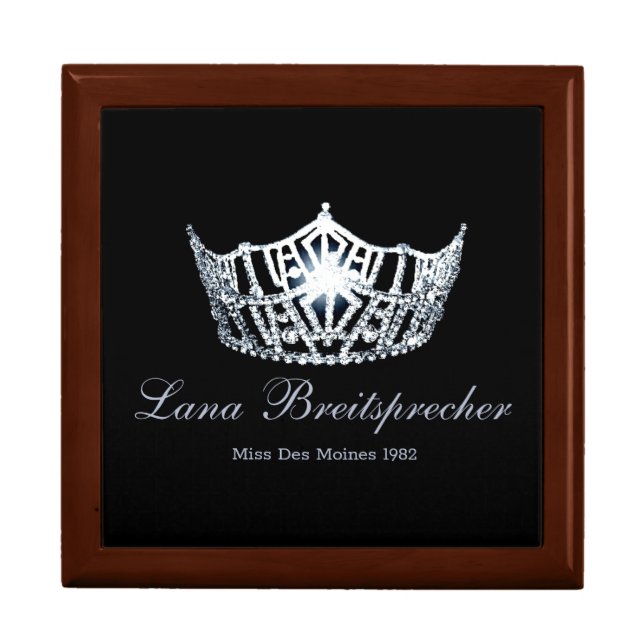 Miss America SLVR Crown Personal Name Jewerly Box (Front)
