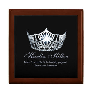 Miss America SLVR Crown Personal Name Jewerly Box