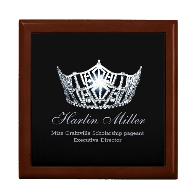Miss America SLVR Crown Personal Name Jewerly Box (Front)