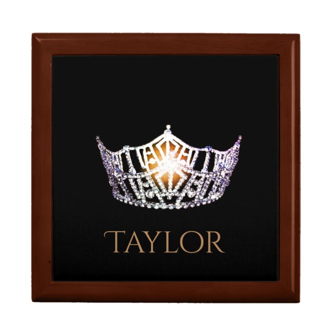Miss America SLVR Crown Personal Name Jewerly Box (Front)