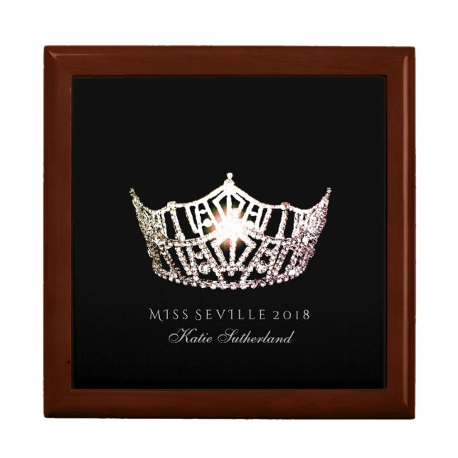 Miss America SLVR Crown Personal Name Jewerly Box (Front)