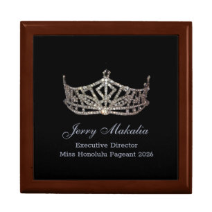 Miss America SLVR Crown Personal Name Jewerly Box