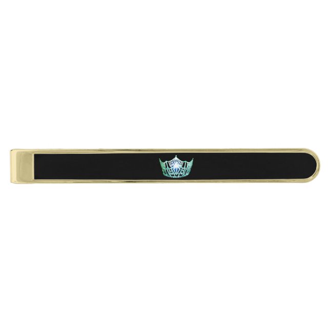 Miss America Spearmint Green Crown Classic Tie Bar (Front)