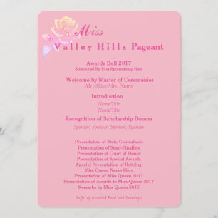 Miss America style Awards Ball Programs