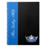Miss America Style Blue Crown Notebook at Zazzle