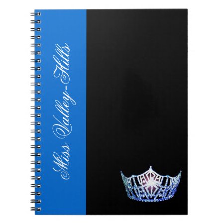 Miss America Style Blue Crown Notebook