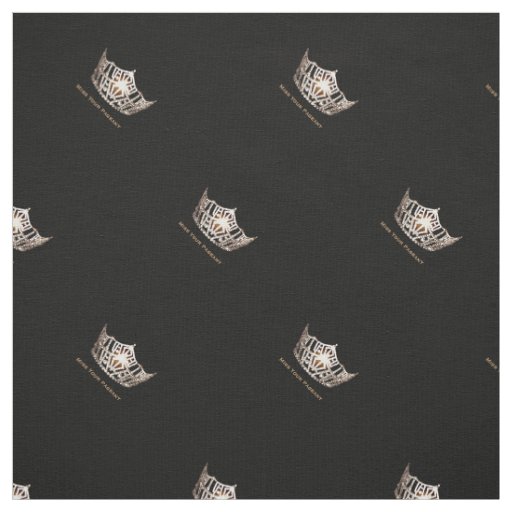 Miss America style Champagne Crown Fabric