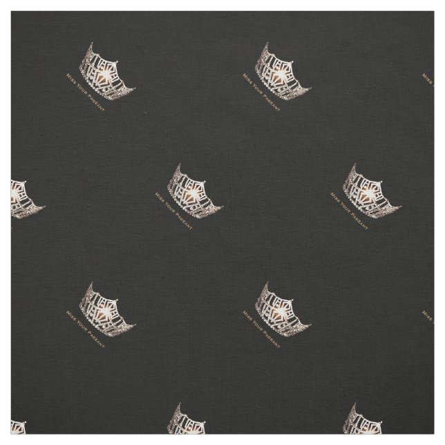 Miss America style Champagne Crown Fabric (Swatch)