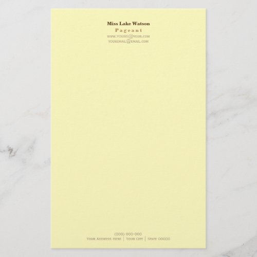 Miss America style Classic Stationery
