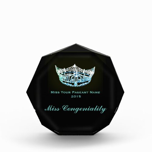 Miss America style Crown Acrylic Award