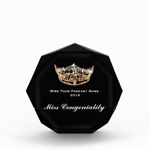 Miss America style Crown Acrylic Award