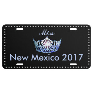 Miss America style Crown Aluminum License Plate