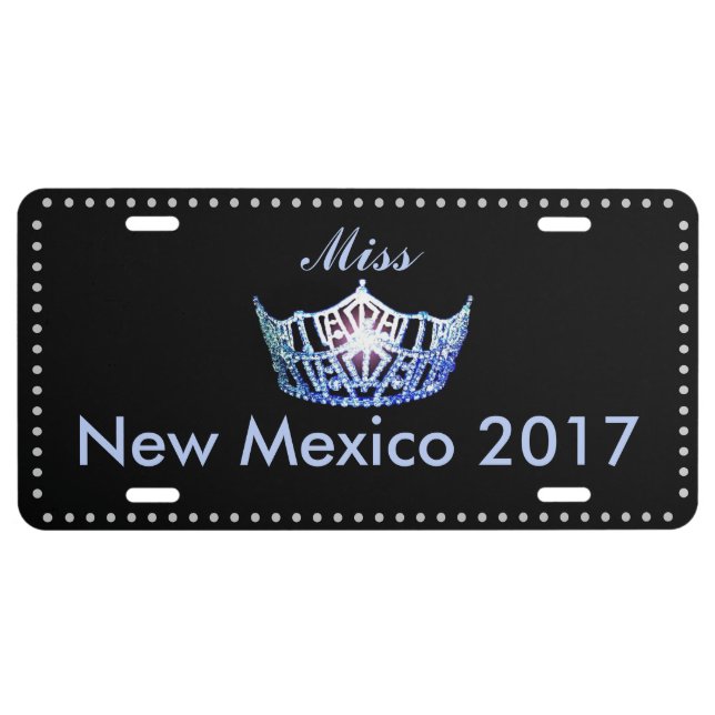Miss America style Crown Aluminum License Plate (Front)