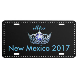 Miss America style Crown Aluminum License Plate