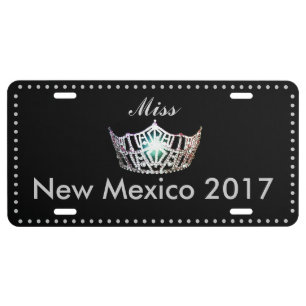 Miss America style Crown Aluminum License Plate