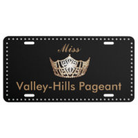 Miss America style Crown Aluminum License Plate