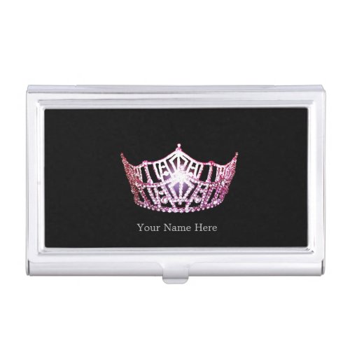 Miss America style Crown Business Card Case