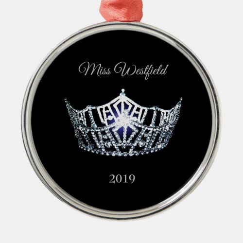 Miss America style Crown Christmas Ornament