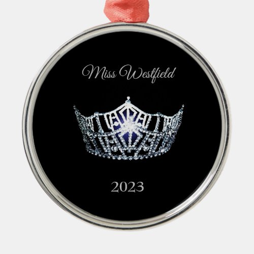 Miss America style Crown Christmas Ornament