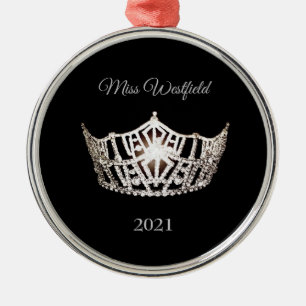 Miss America style Crown Christmas Ornament