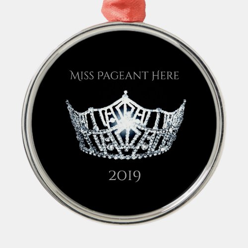 Miss America style Crown Christmas Ornament