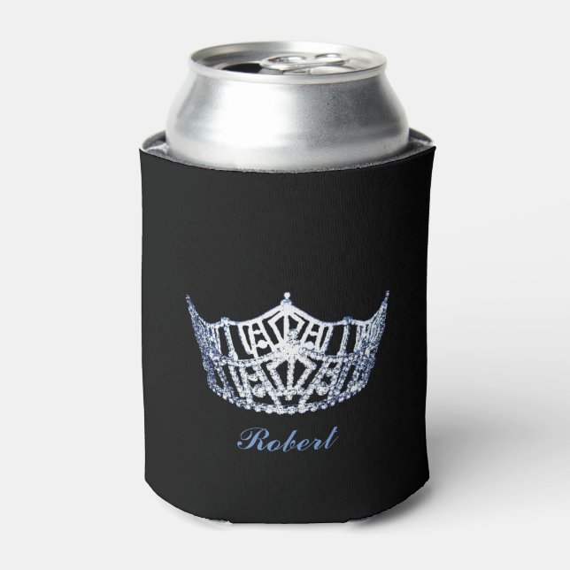 Miss America style Crown Custom Can Cooler (Can Front)