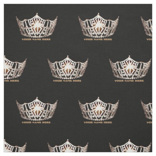 Miss America style Crown Custom Fabric