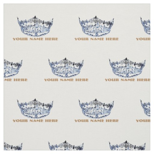 Miss America style Crown Custom Fabric