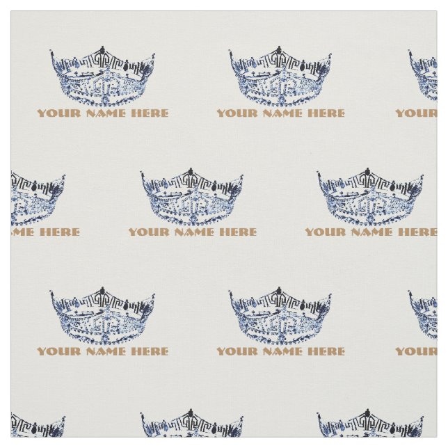 Miss America style Crown Custom Fabric (Swatch)