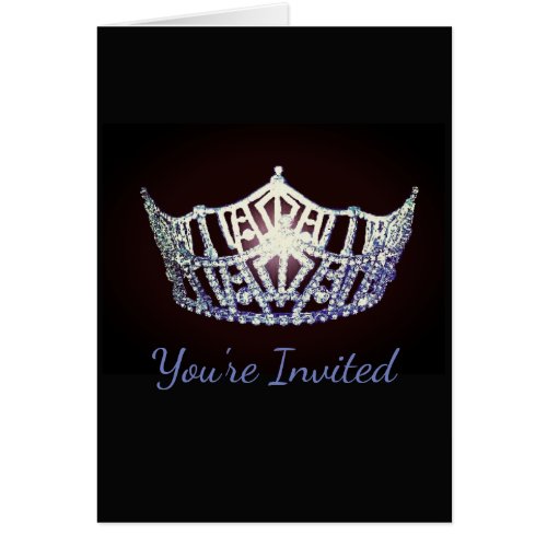 Miss America style Crown Greeting Card_Invite