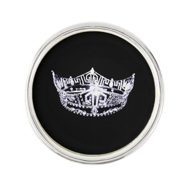Miss America style Crown Lapel Pin (Front)
