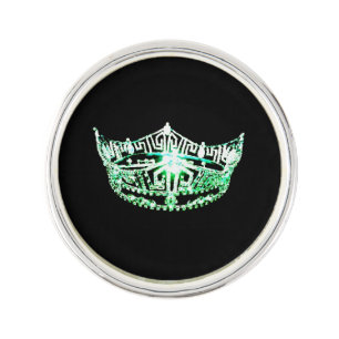 Miss America style Crown Lapel Pin