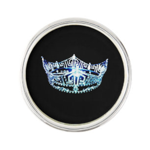 Miss America style Crown Lapel Pin