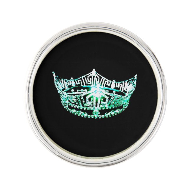 Miss America style Crown Lapel Pin (Front)