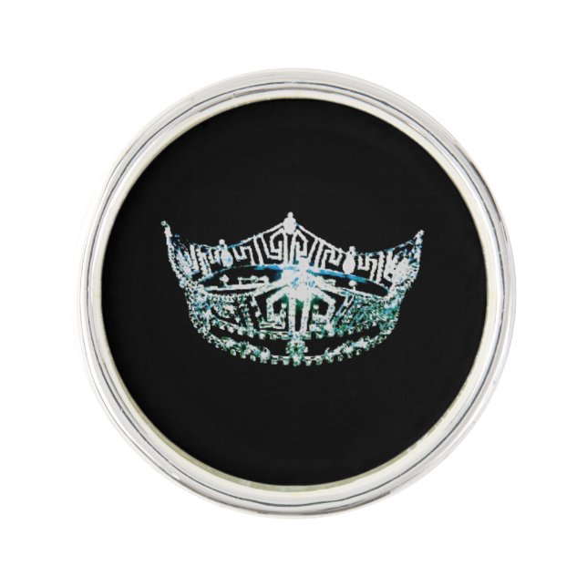 Miss America style Crown Lapel Pin (Front)