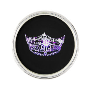 Miss America style Crown Lapel Pin