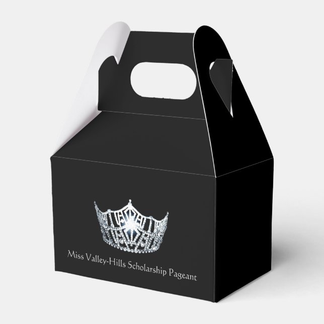 Miss America style Crown Party Favor Box (Front Side)