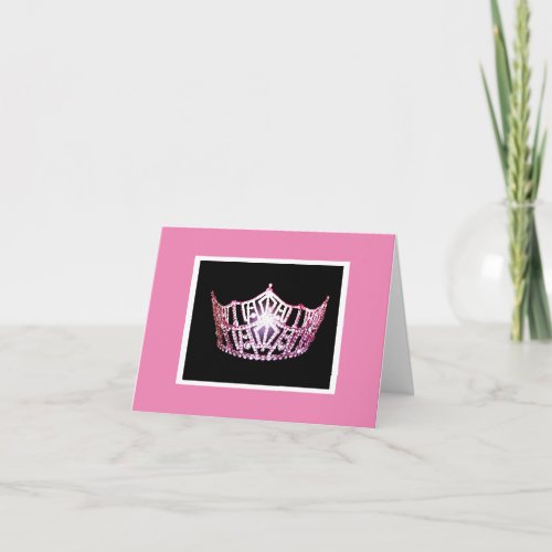 Miss America style Crown Thank You Card