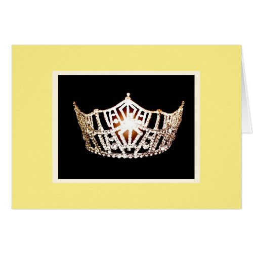 Miss America style Crown Thank You Card