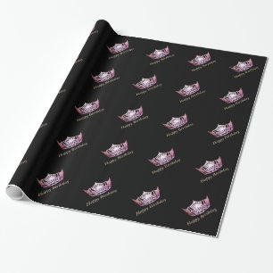 Miss America style Crown Wrapping Paper