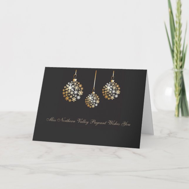 Miss America style Custom Christmas Ornament Card (Front)