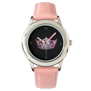 Miss America style Custom Crown Pink Watch