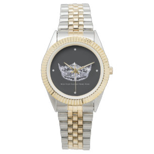 Miss America style Custom Crown Two-Tone Watch